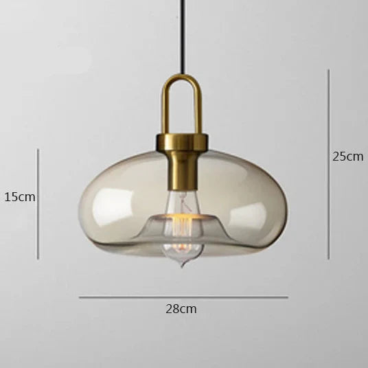 Pendente Loft Industrial em Vidro e Metal com Altura Ajustável e Design Moderno