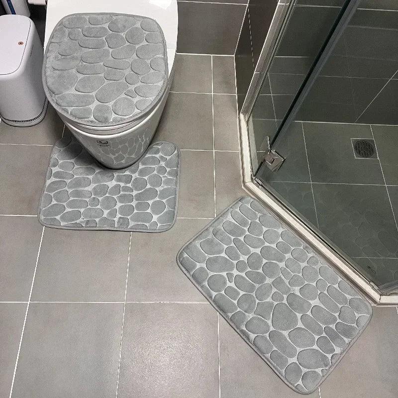 Kit 3 Tapetes Absorve Zelar – Máxima Absorção e Conforto para Seu Banheiro