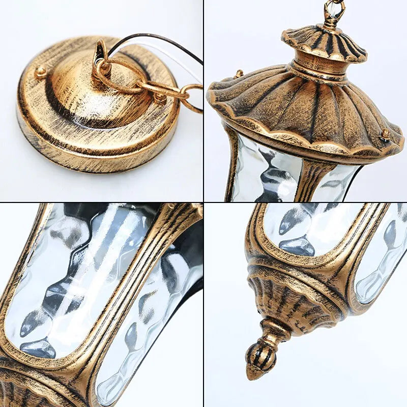 Luminária Pendente Colonial Vidro Martelado Évora