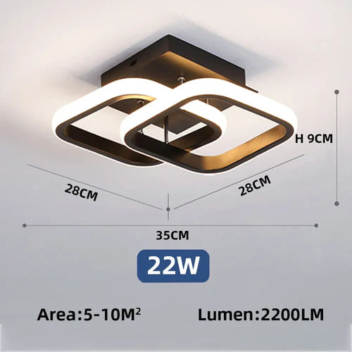 Luminária de Teto LED Moderna – Design Futurista com Iluminação Eficiente