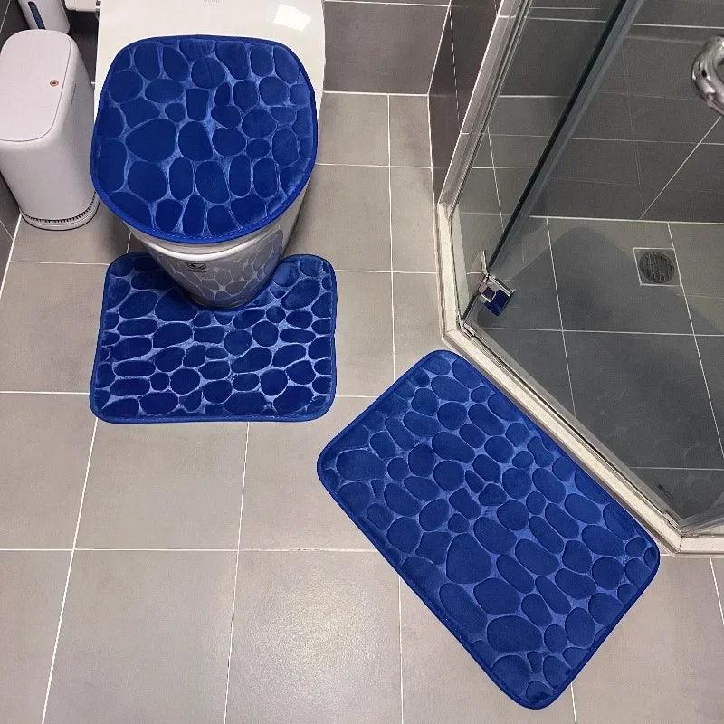 Kit 3 Tapetes Absorve Zelar – Máxima Absorção e Conforto para Seu Banheiro