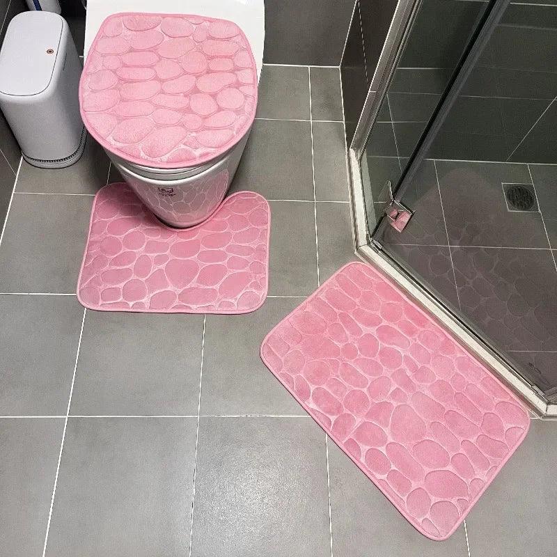 Kit 3 Tapetes Absorve Zelar – Máxima Absorção e Conforto para Seu Banheiro