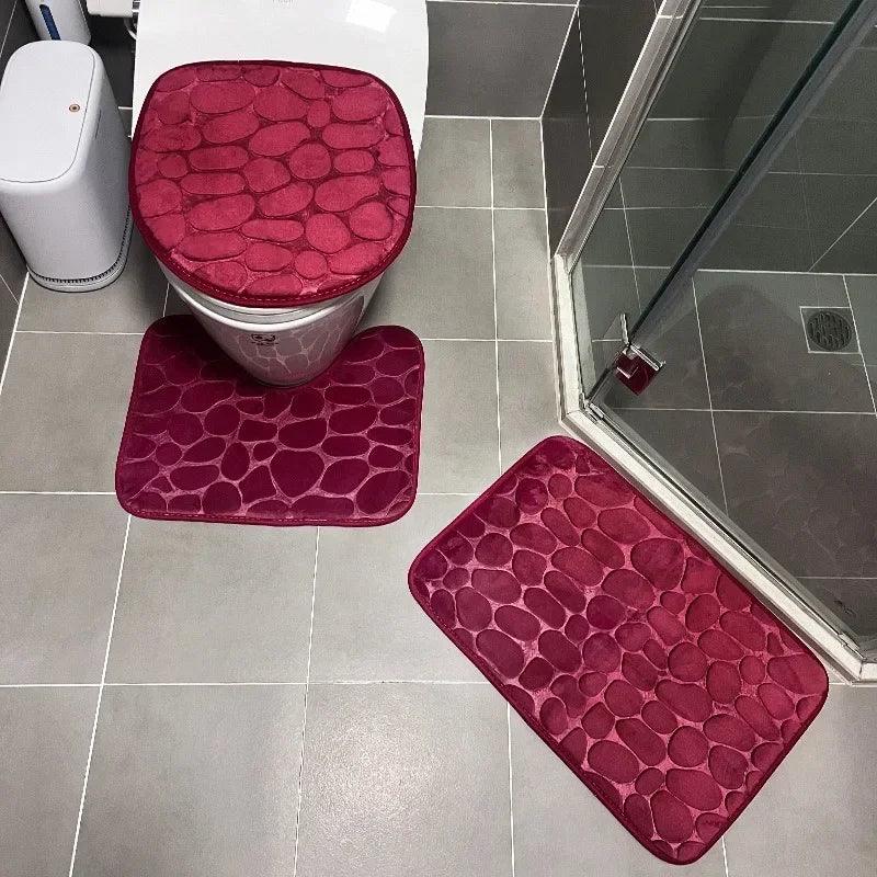Kit 3 Tapetes Absorve Zelar – Máxima Absorção e Conforto para Seu Banheiro