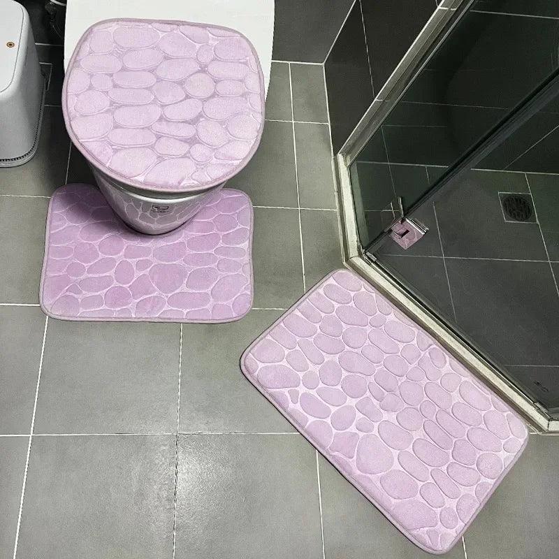 Kit 3 Tapetes Absorve Zelar – Máxima Absorção e Conforto para Seu Banheiro