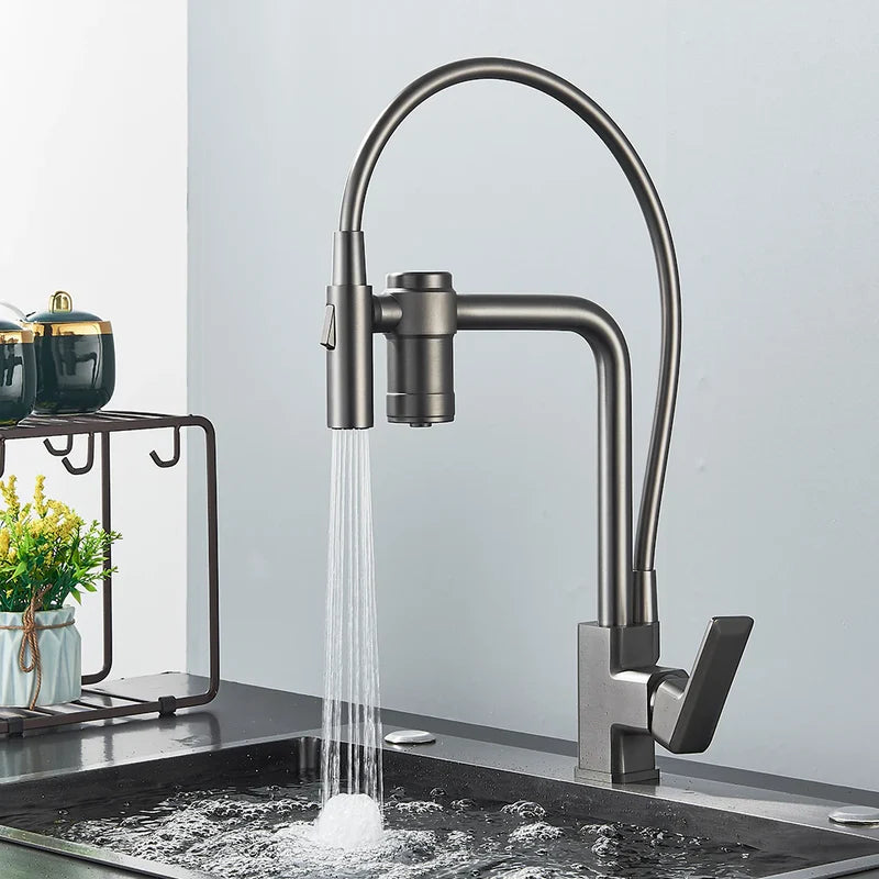 Torneira Gourmet com Filtro 3 em 1 – Design Premium e Função Extensível