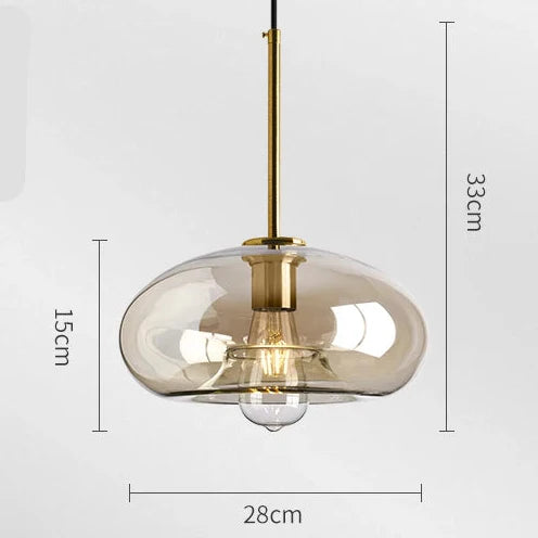 Pendente Loft Industrial em Vidro e Metal com Altura Ajustável e Design Moderno