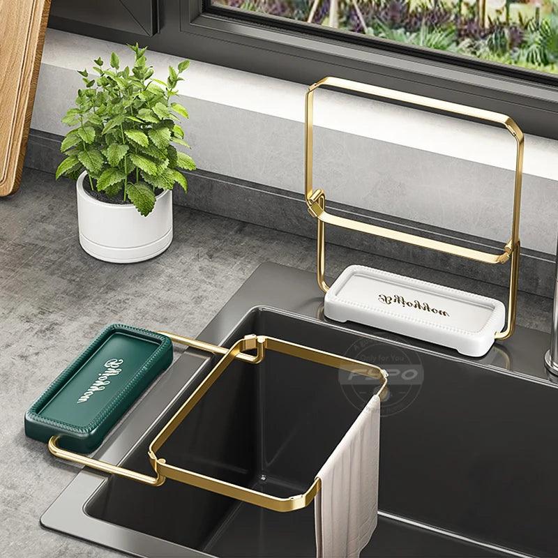 Suporte Antientupimento Triangular para Pia | Drenagem Eficiente e Design Compacto