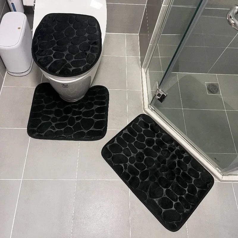 Kit 3 Tapetes Absorve Zelar – Máxima Absorção e Conforto para Seu Banheiro