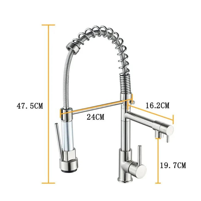 Torneira Gourmet Bico Duplo 360° – Versatilidade com Estilo e Robustez