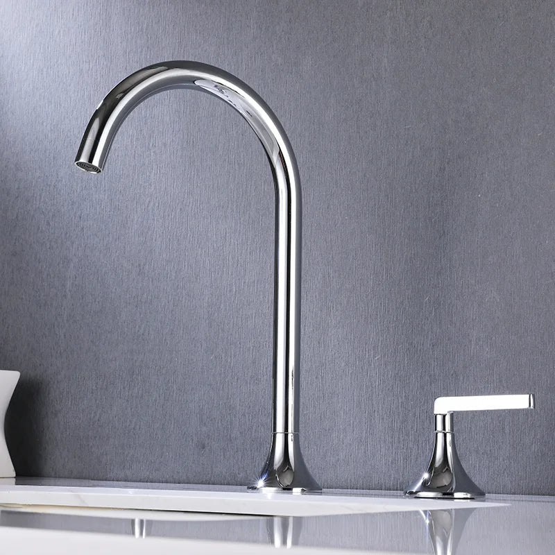 Torneira Monocomando Minimalista em Aço Inox com Bico Giratório 360°