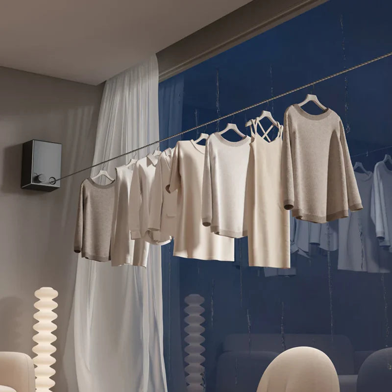 Varal Invisível Retrátil de Aço Inox – Modernidade e Praticidade para Seu Lar