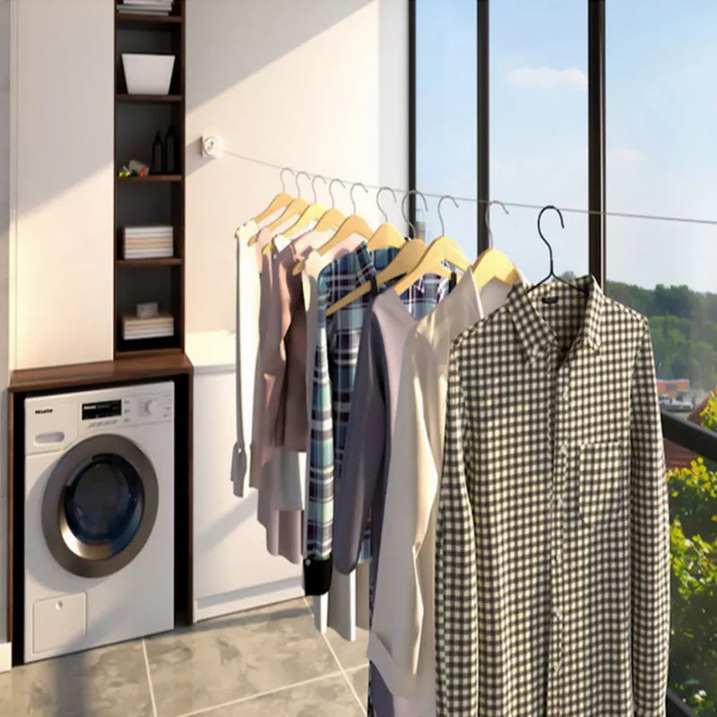 Varal Invisível Retrátil de Aço Inox – Modernidade e Praticidade para Seu Lar