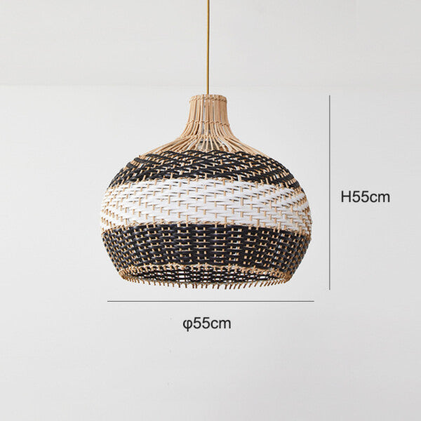 Luminária Pendente Rattan Trançado Artesanal Bali