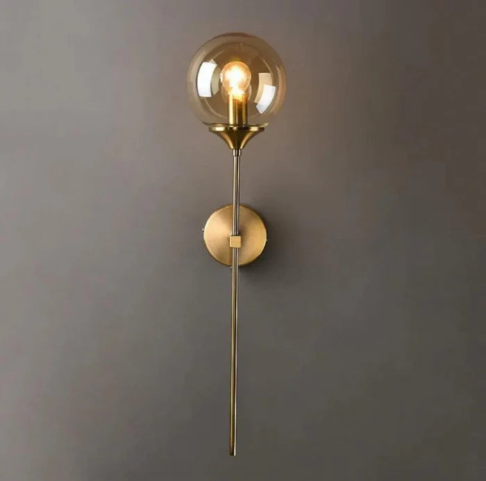 Arandela Dourada de Parede Interna Globo – Iluminação com Sofisticação