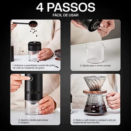Moedor de Café Elétrico Zelar | Café Fresco e Saboroso a Qualquer Hora
