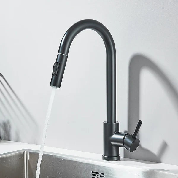 Torneira Gourmet de Cozinha Monocomando com Spray Extensor Flexível