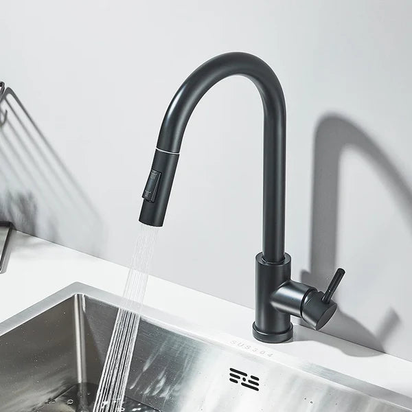Torneira Gourmet de Cozinha Monocomando com Spray Extensor Flexível
