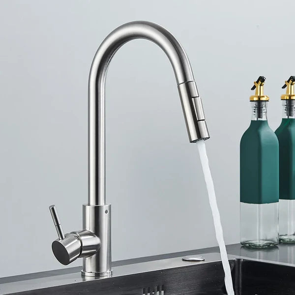 Torneira Gourmet de Cozinha Monocomando com Spray Extensor Flexível