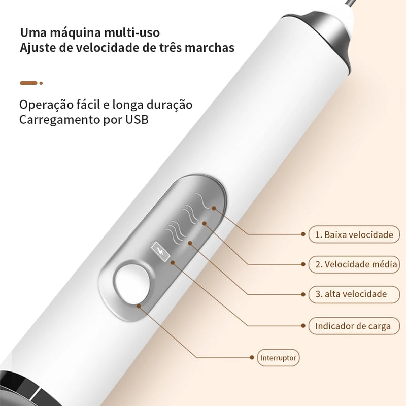 Batedor e Misturador Mixer Elétrico 2 em 1 – Alta Performance + Carregamento USB