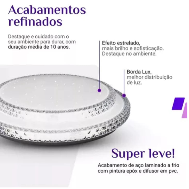 Plafon de Cristal 2 Andares Premium – Iluminação Luxuosa e Moderna
