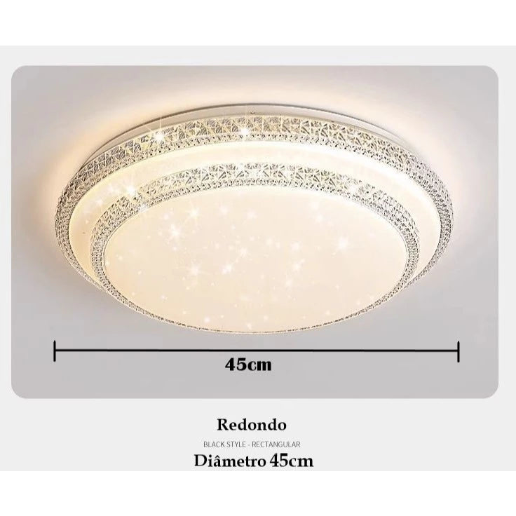 Plafon de Cristal 2 Andares Premium – Iluminação Luxuosa e Moderna