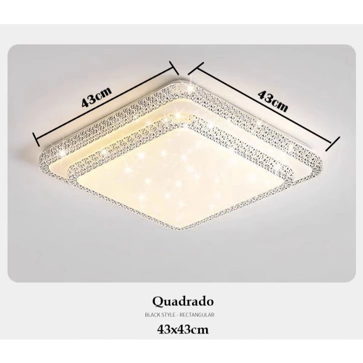 Plafon de Cristal 2 Andares Premium – Iluminação Luxuosa e Moderna