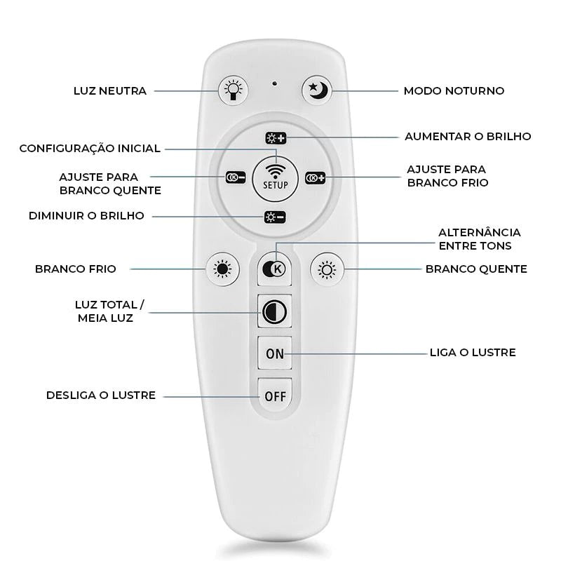 Lustre Led Pendente Nórdico Galáxia 6 Hastes Moderno