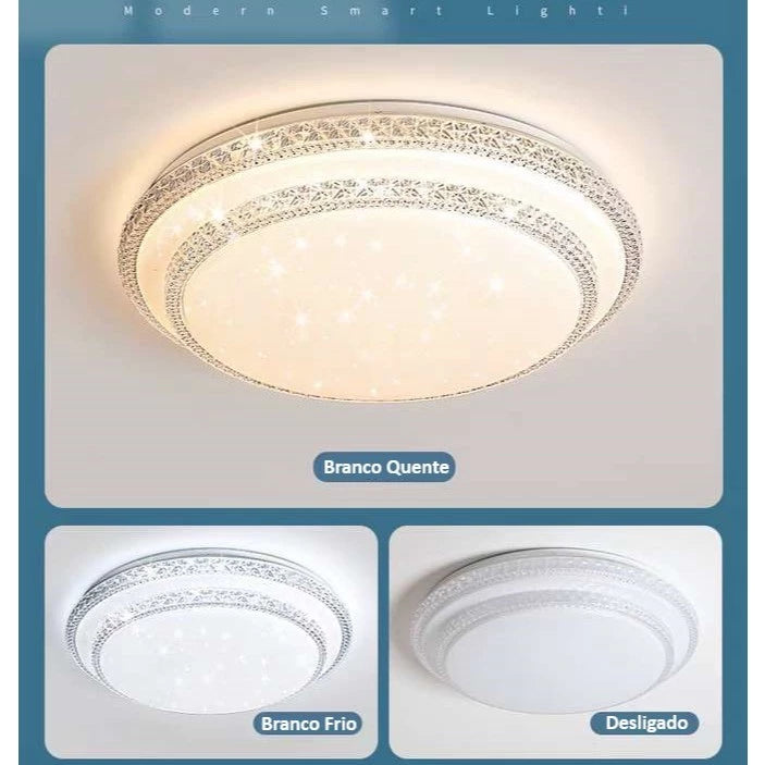 Plafon de Cristal 2 Andares Premium – Iluminação Luxuosa e Moderna