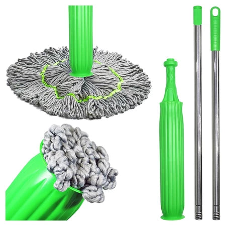 Esfregão de Limpeza CleanMax com Microfibra Poderosa - Torção Automática