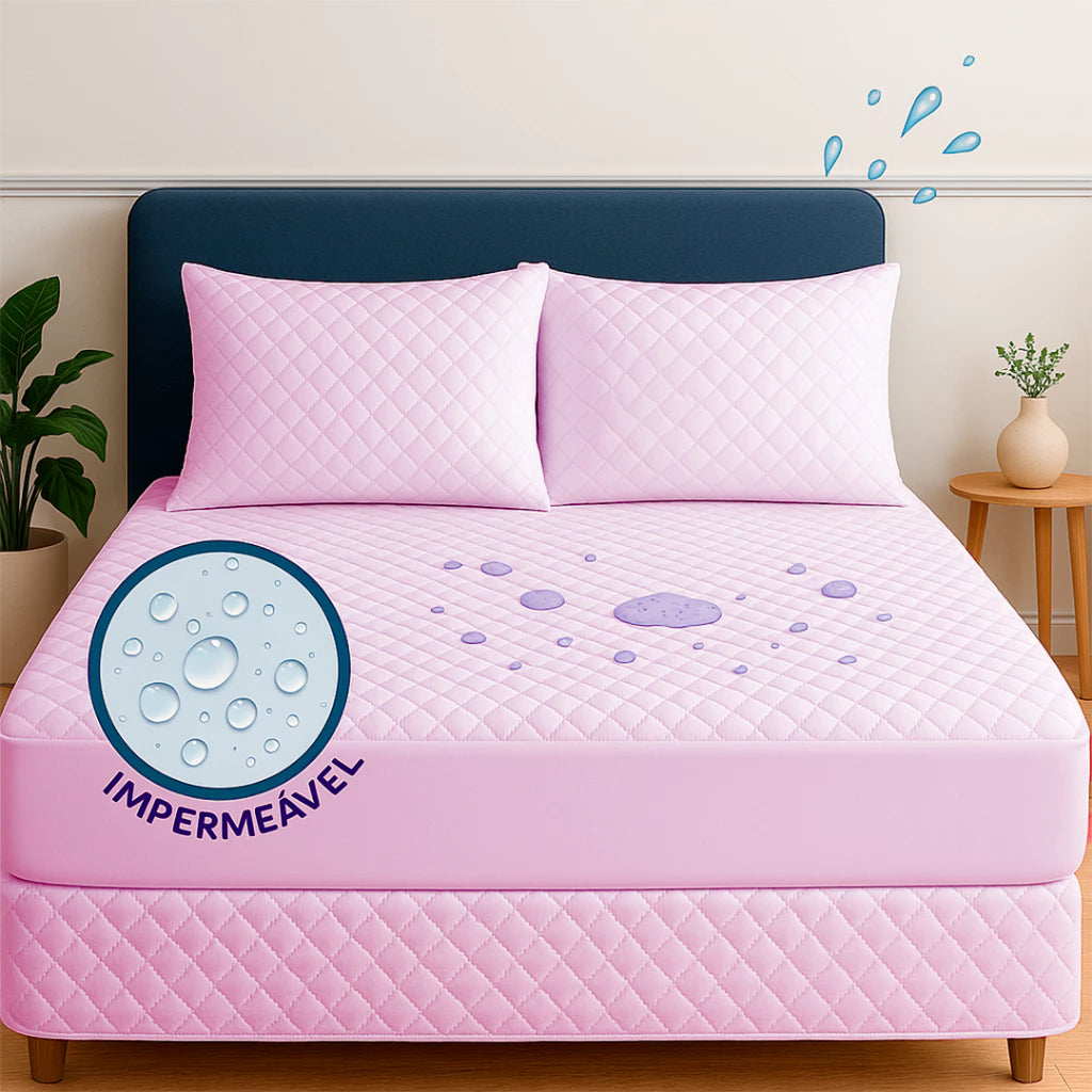 Capa Protetora de Colchão Impermeável – Conforto e Proteção (2 FRONHAS DE BRINDE)