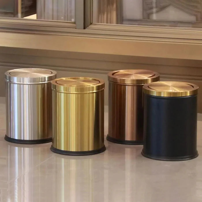 Lixeira de Aço Inox 9L – Sofisticação, Durabilidade e Design Compacto