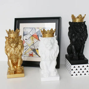 Estatueta Leão Imperador – Poder, Elegância e Presença na Decoração