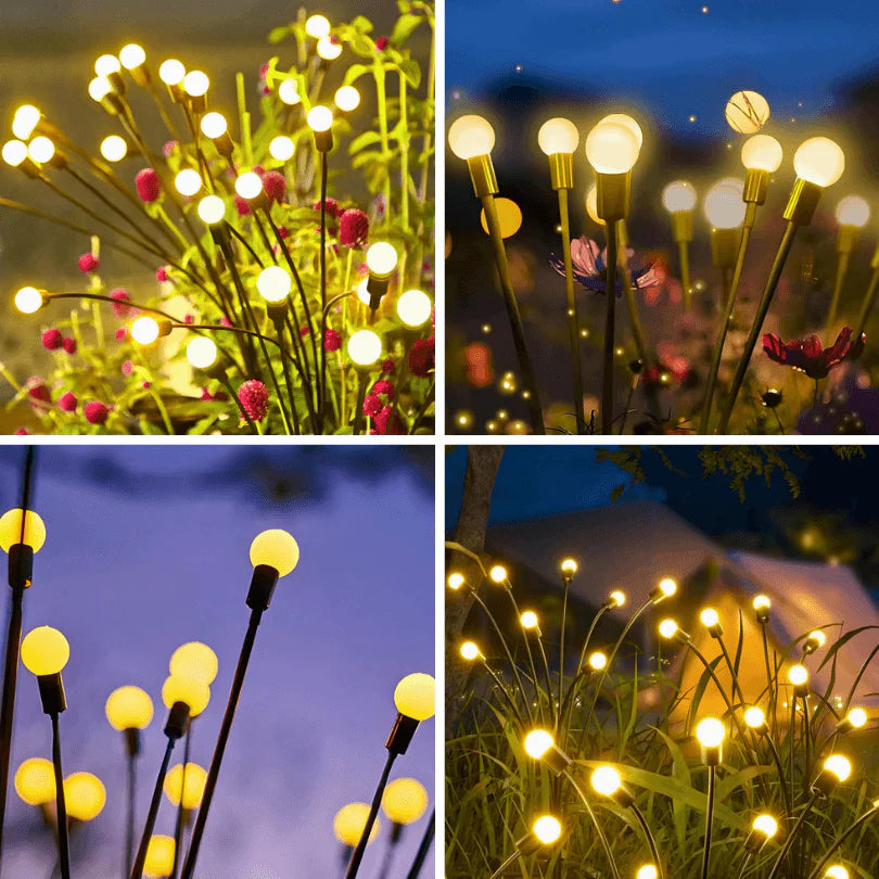Luminária Solar LED Estilo Vaga-Lumes Iluminação Encantadora para Jardim e Varanda