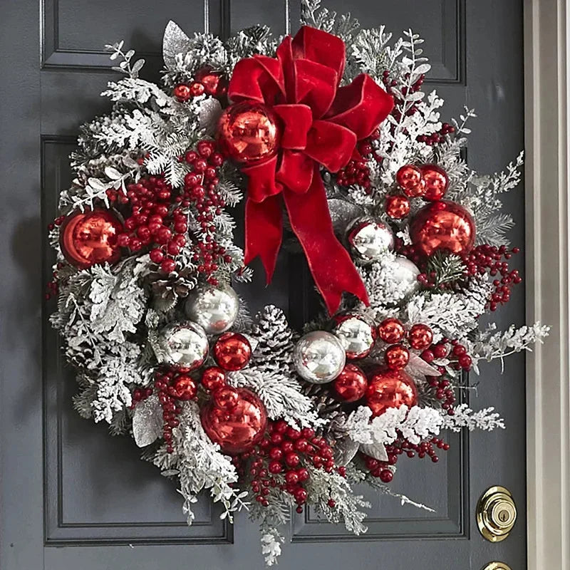 Guirlanda de Natal Rattan Nevada Elegância e Tradição em Cada Detalhe