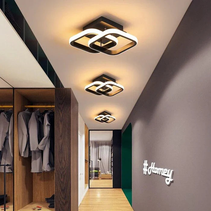 Luminária de Teto LED Moderna – Design Futurista com Iluminação Eficiente