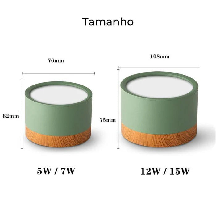 Luminária de Teto Plafon LED – Design Moderno e Cores Suaves