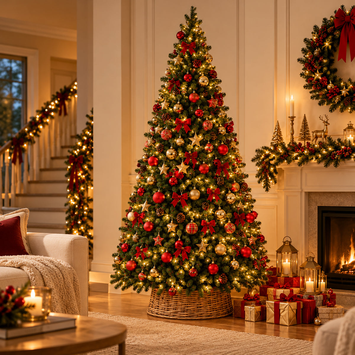 Árvore de Natal 3,20 m 2.800 Galhos Pé de Metal com Borracha Balsam