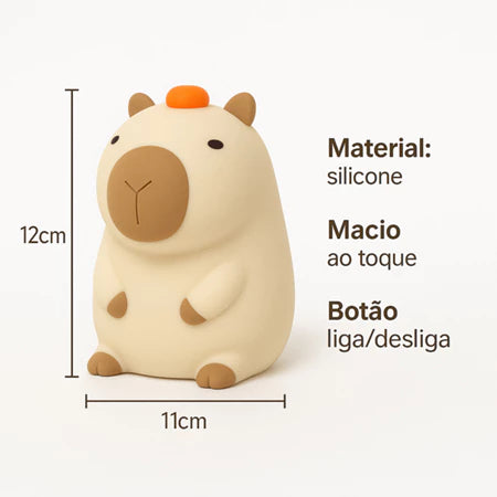 Luminária LED Capivara Portátil – Luz Suave e Design Encantador