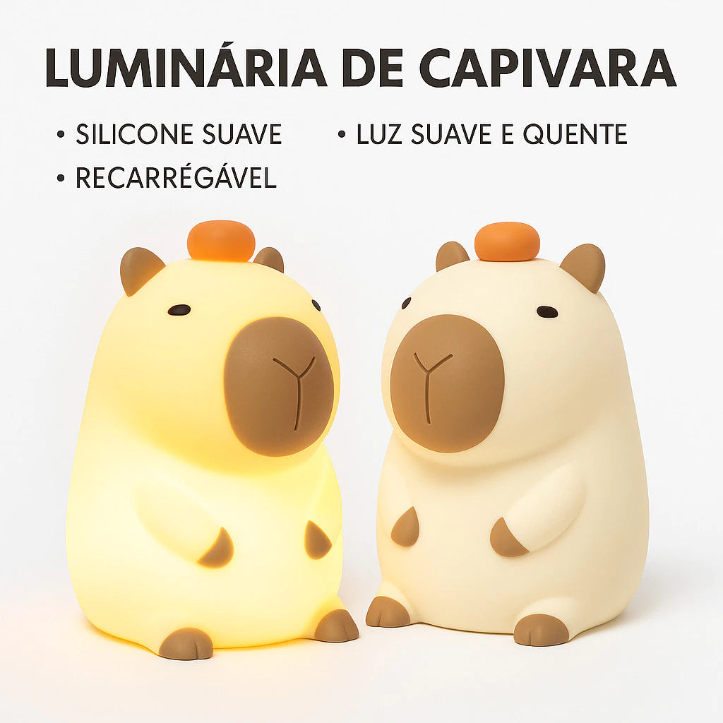 Luminária LED Capivara Portátil – Luz Suave e Design Encantador