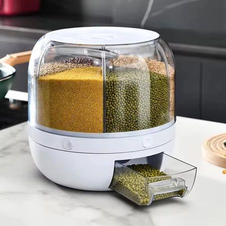 Dispensador Giratório 360° para Arroz e Grãos Zelar