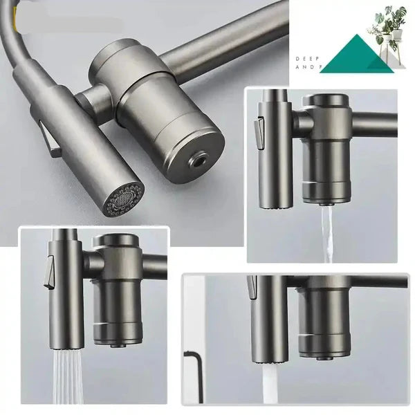 Torneira Gourmet com Filtro 3 em 1 – Design Premium e Função Extensível