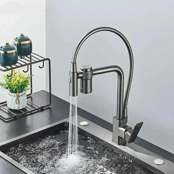 Torneira Gourmet com Filtro 3 em 1 – Design Premium e Função Extensível